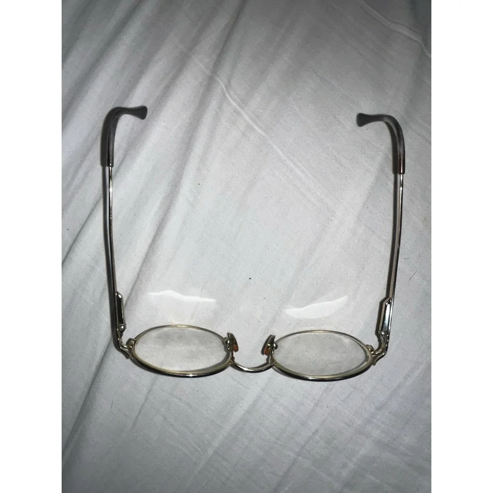 Luxottica Italian Metal Wire Rim Round Glasses Frames Only,G673 Lu2202,47-19-135